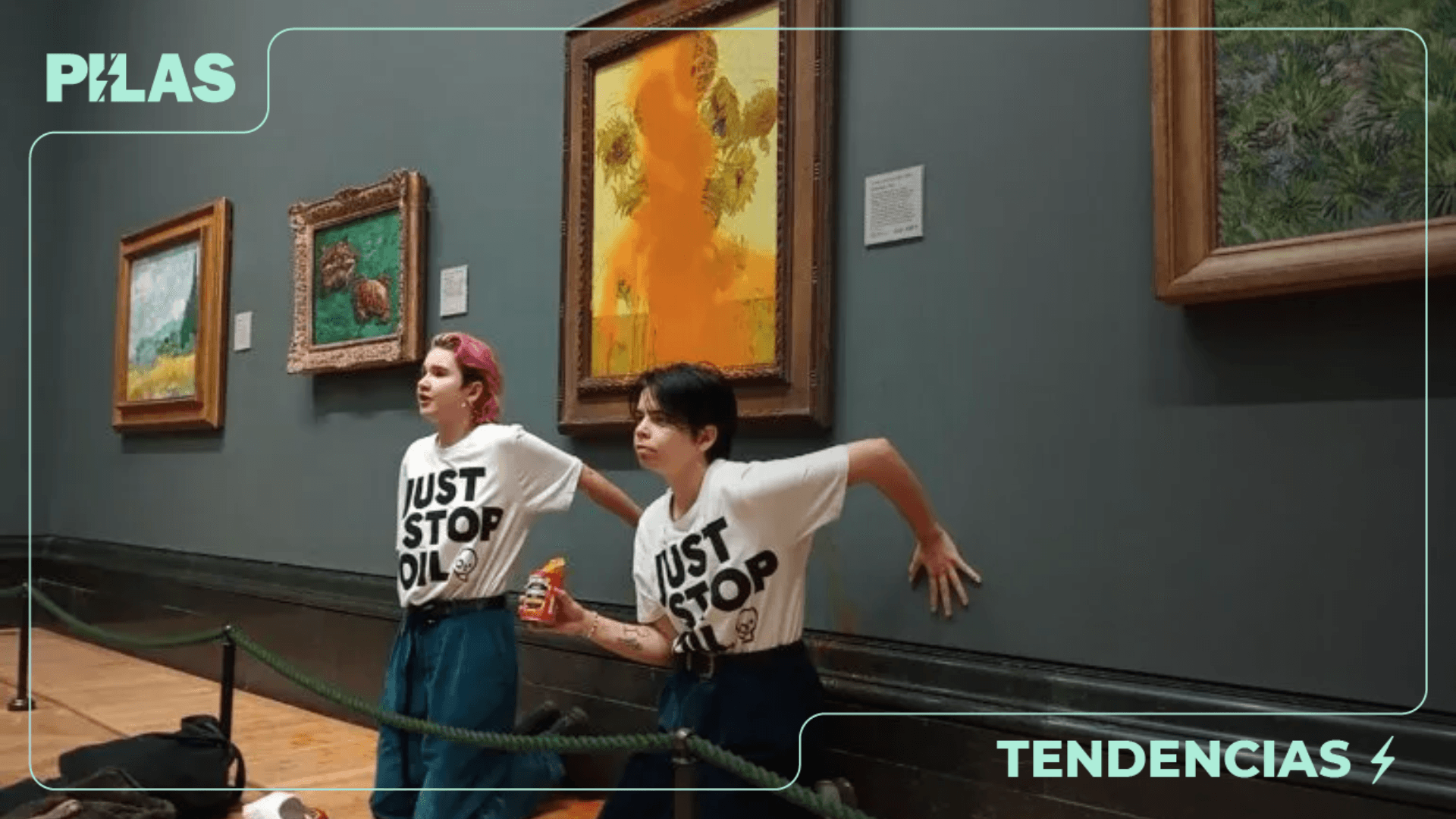 Las jóvenes que le lanzaron sopa de tomate al cuadro de Van Gogh